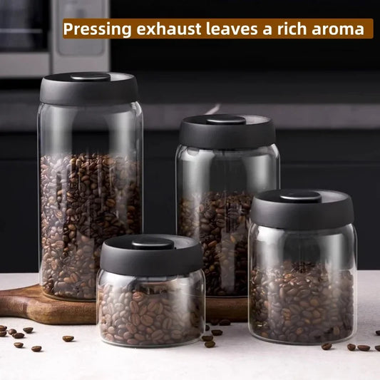Bocal Sous-Vide en Verre Borosilicate Couvercle Noir pour Café