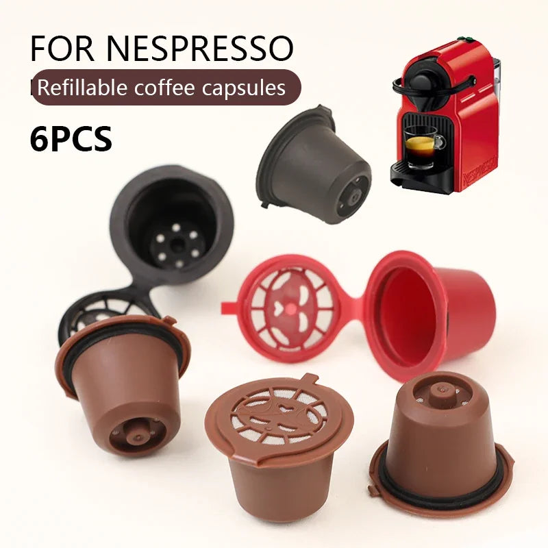 Capsules Réutilisables Cône Compatibles Nespresso Plastique et Inox