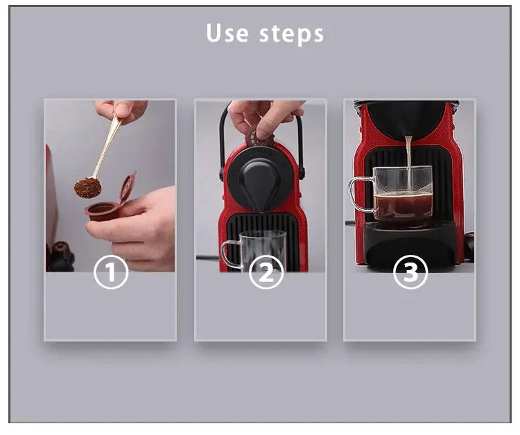 Capsules Réutilisables Cône Compatibles Nespresso Plastique et Inox