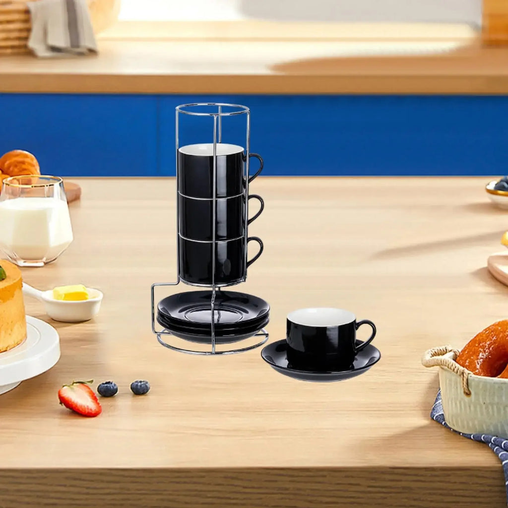 Ensemble De Tasses À Espresso En Céramique Avec Support