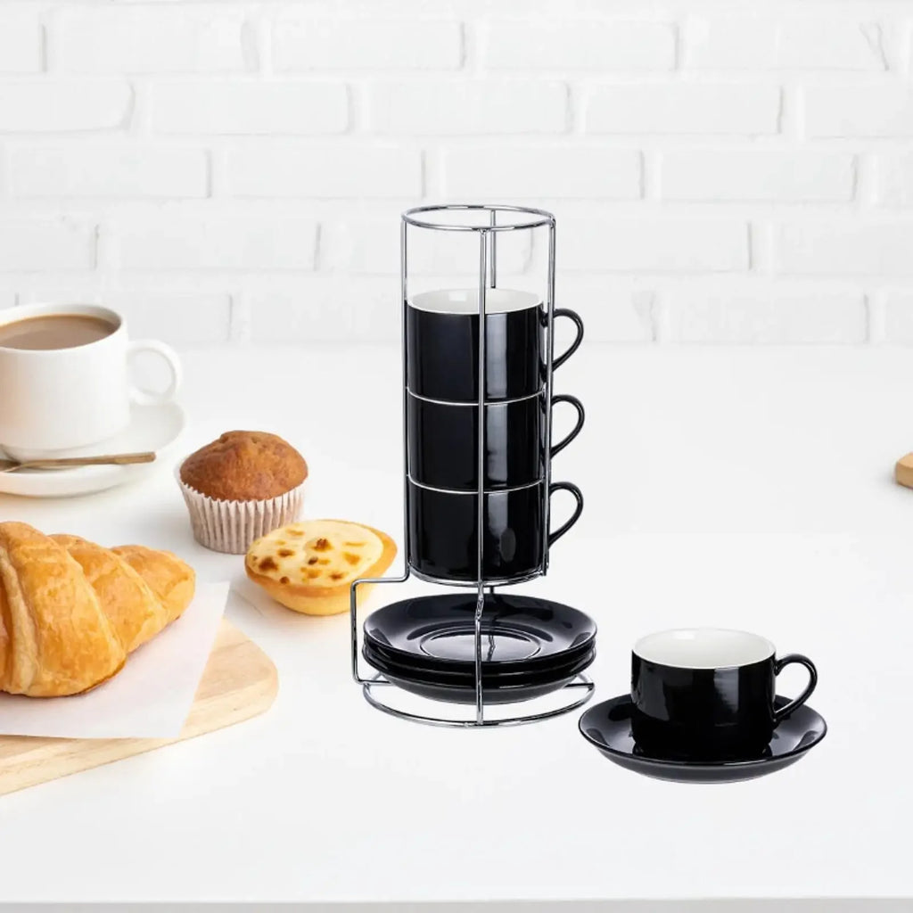 Ensemble De Tasses À Espresso En Céramique Avec Support