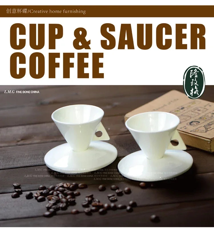 Ensemble Tasse À Café En Céramique Avec Soucoupe