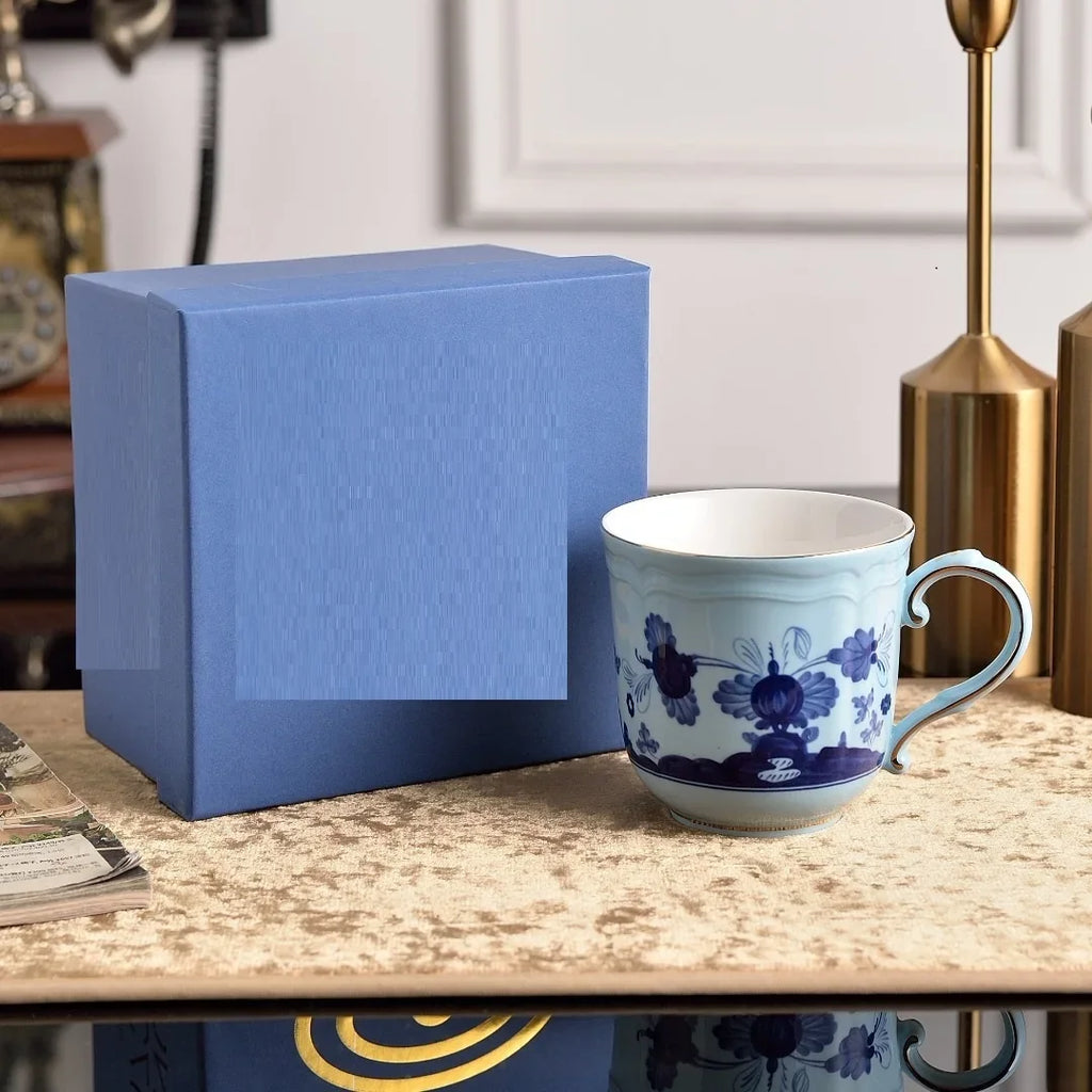 Ensemble Tasse à Café Et Soucoupe en Céramique Peinte