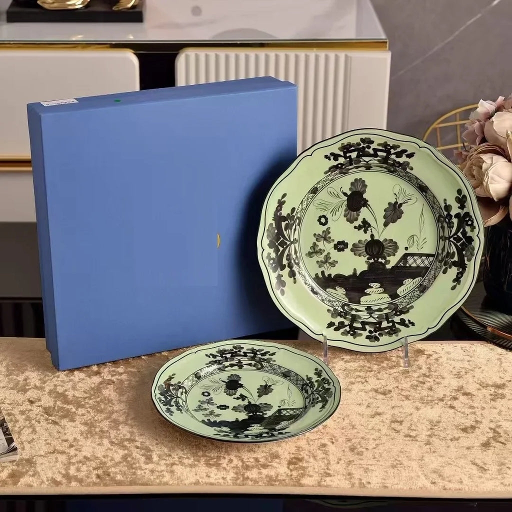 Ensemble Tasse à Café Et Soucoupe en Céramique Peinte