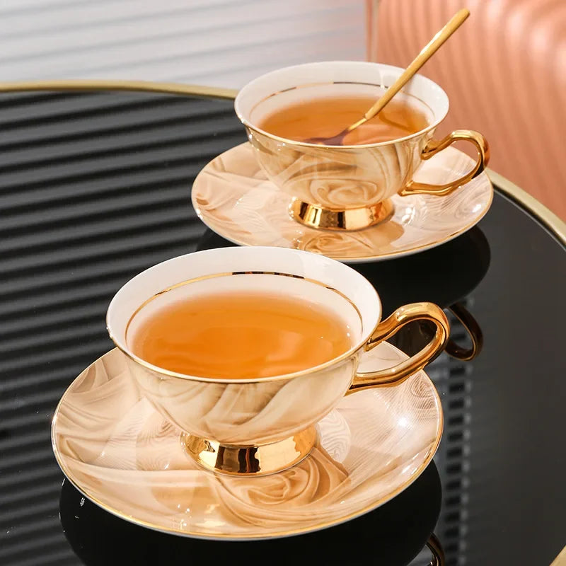 Ensemble Tasse Et Soucoupe En Céramique Style Européen