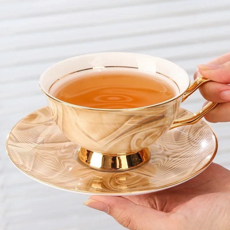 Ensemble Tasse Et Soucoupe En Céramique Style Européen