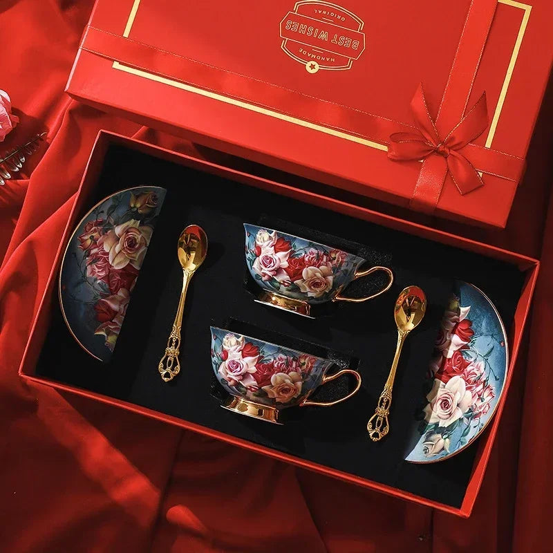 Ensemble Tasse Et Soucoupe En Céramique Style Européen