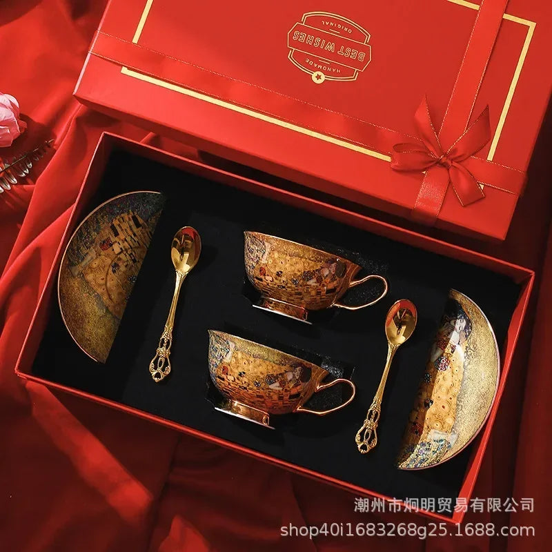 Ensemble Tasse Et Soucoupe En Céramique Style Européen
