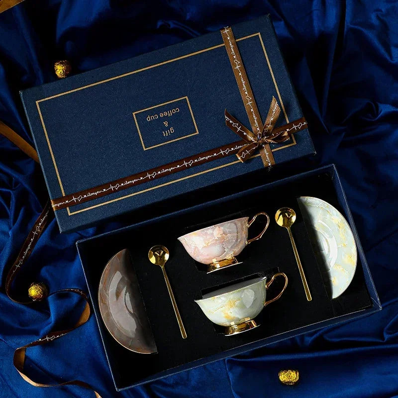 Ensemble Tasse Et Soucoupe En Céramique Style Européen