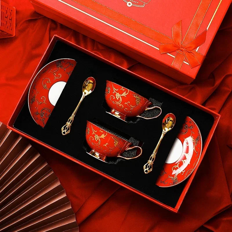 Ensemble Tasse Et Soucoupe En Céramique Style Européen