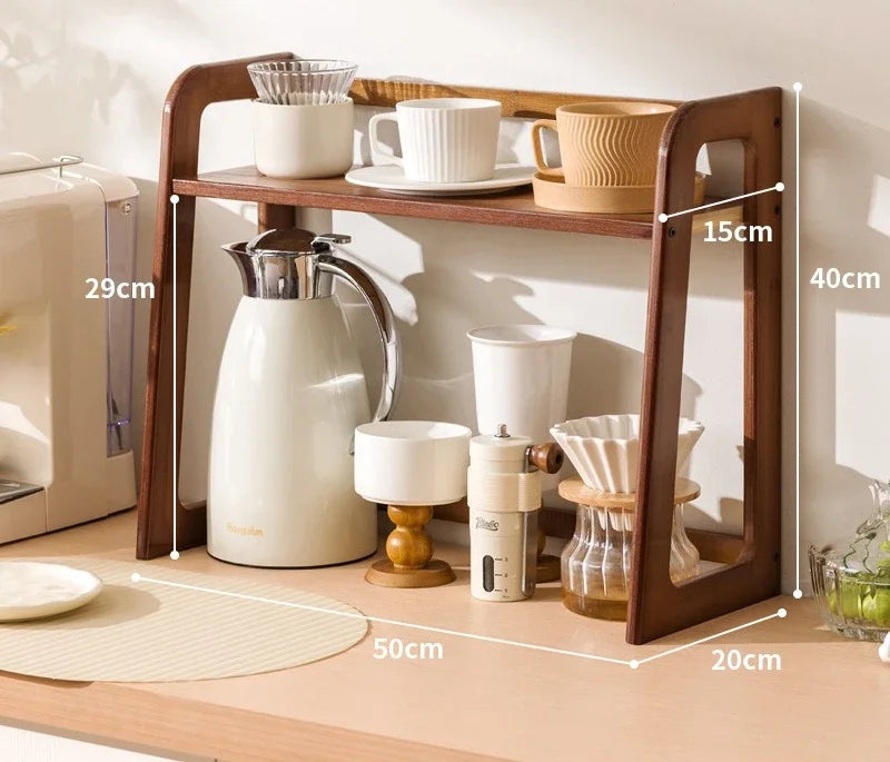 Étagère De Cuisine En Bois Multicouche