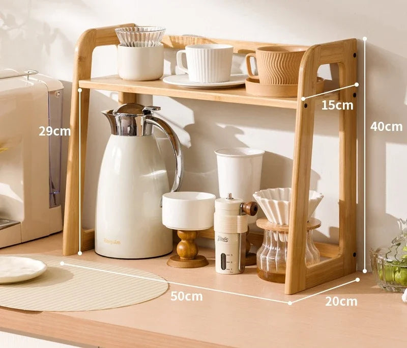 Étagère De Cuisine En Bois Multicouche