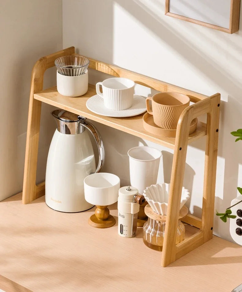 Étagère De Cuisine En Bois Multicouche
