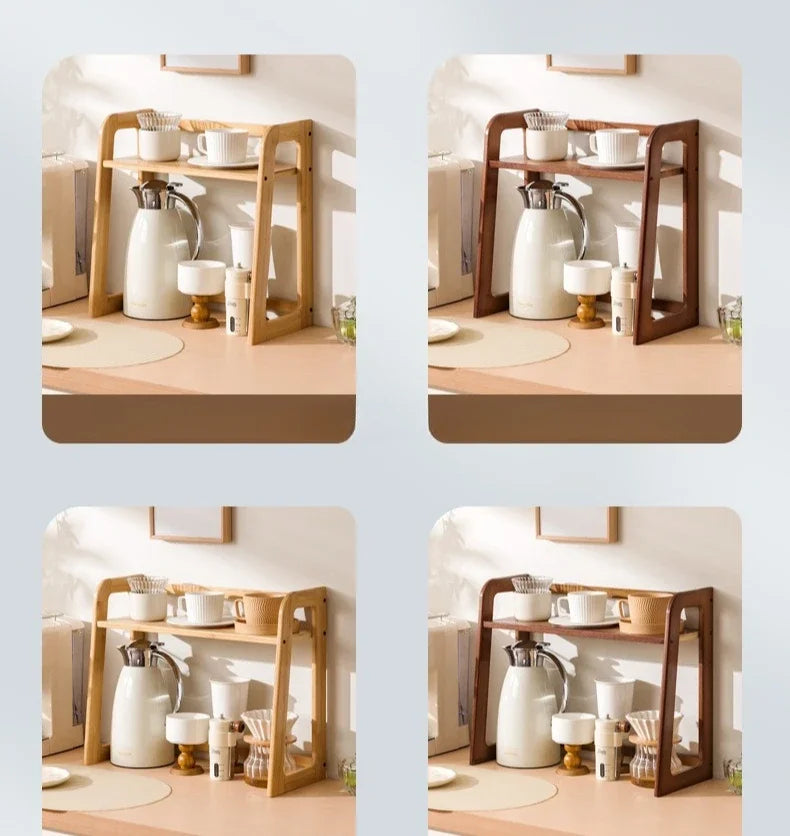 Étagère De Cuisine En Bois Multicouche