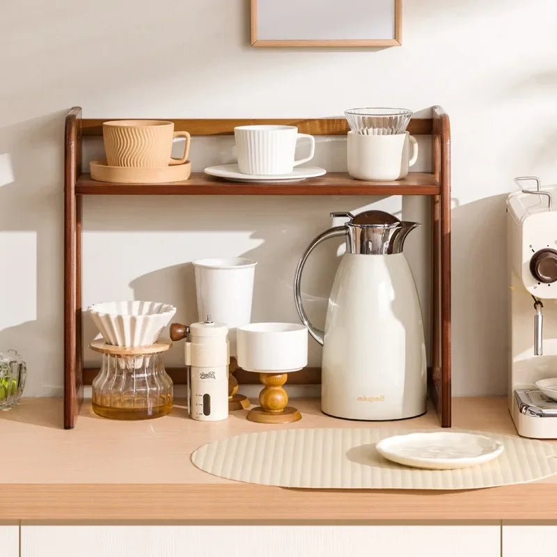 Étagère De Cuisine En Bois Multicouche Image