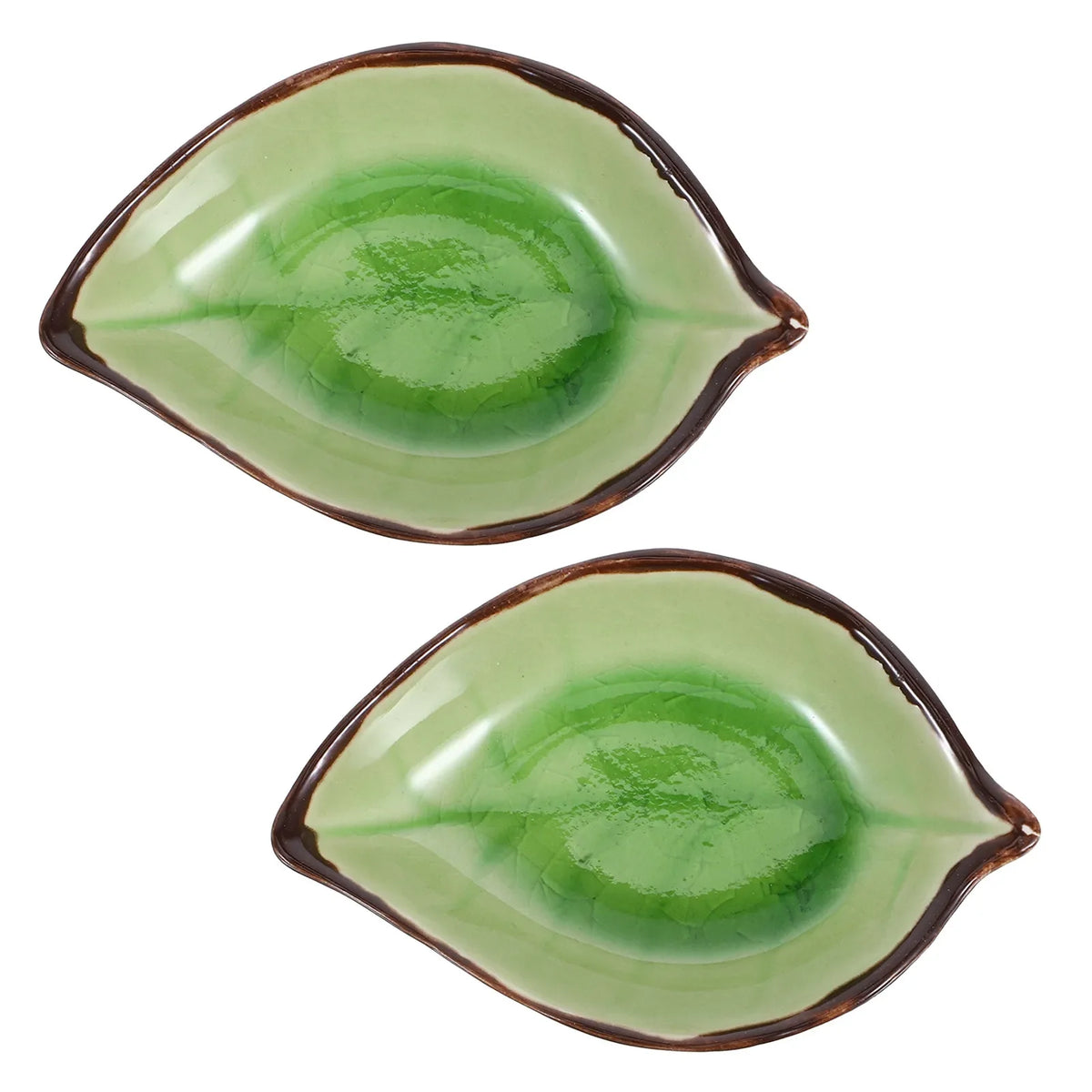 Lot De 2 Repose-Cuillères En Céramique Feuille