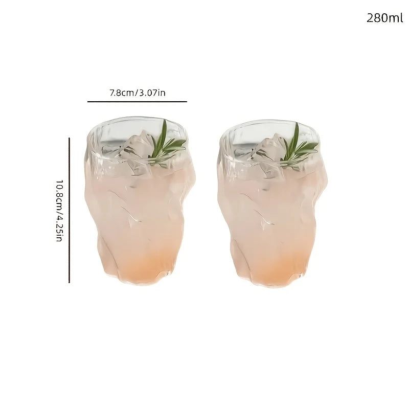 Lot De 2 Verres Texturés En Verre — photo 2