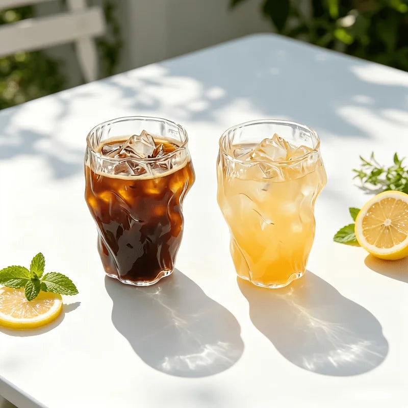 Lot De 2 Verres Texturés En Verre — photo 5