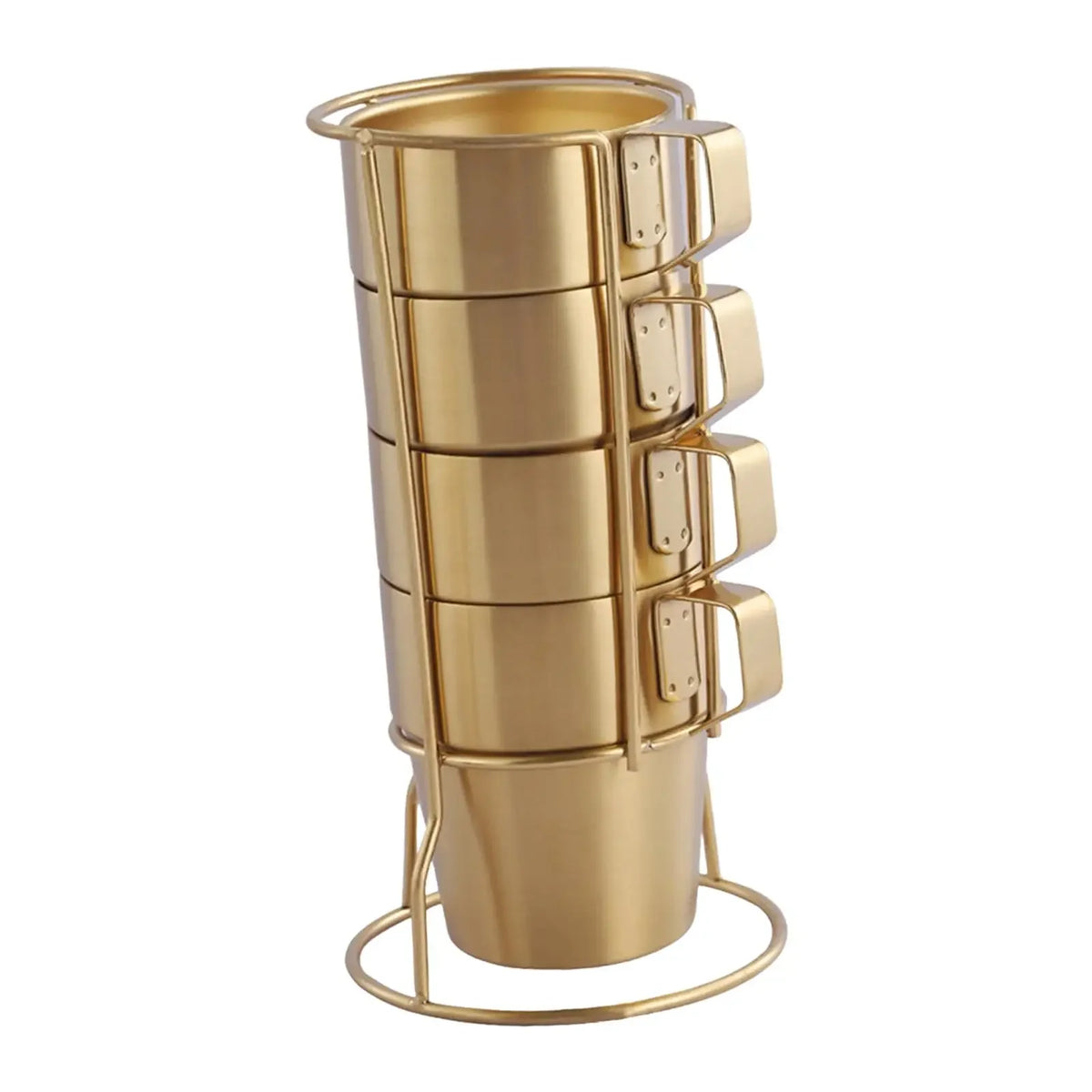 Lot De 4 Tasses À Café Empilables En Acier Inoxydable