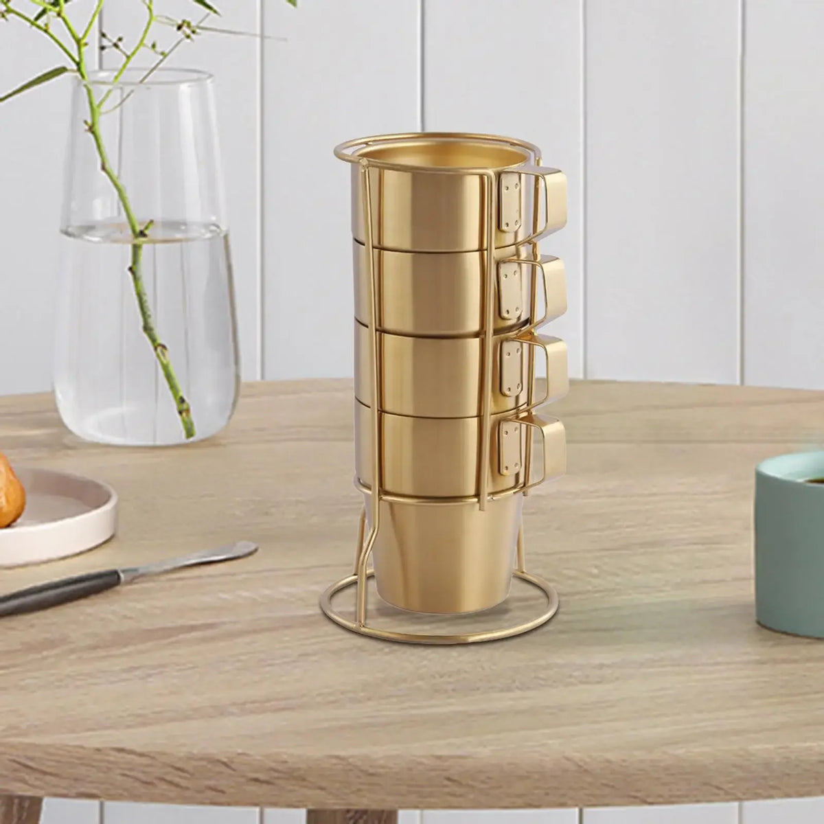 Lot De 4 Tasses À Café Empilables En Acier Inoxydable