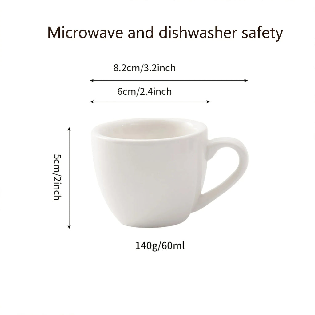 Lot De 4 Tasses à Expresso En Céramique Avec Anse