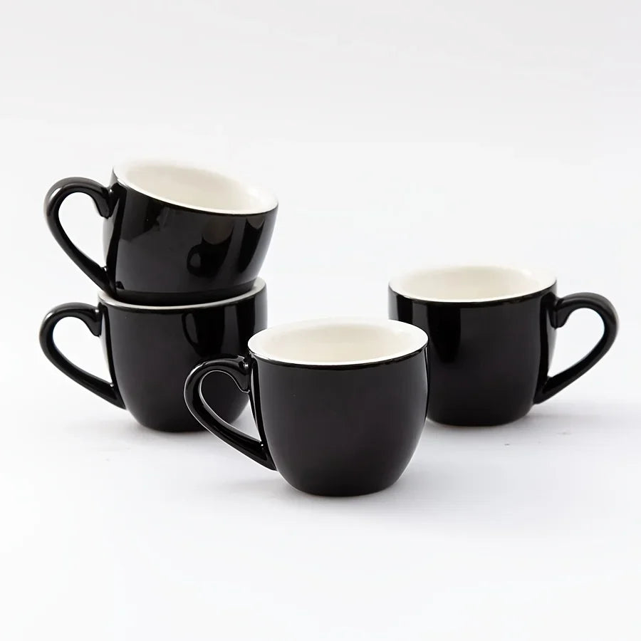 Lot De 4 Tasses à Expresso En Céramique Avec Anse