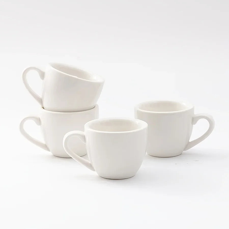 Lot De 4 Tasses à Expresso En Céramique Avec Anse