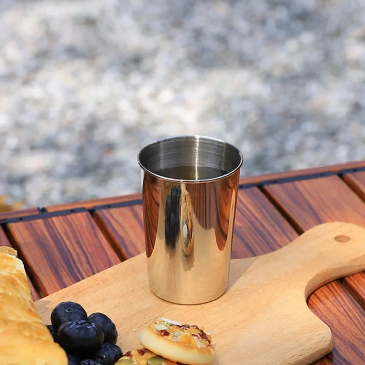 Lot De 4 Tasses Empilables en Acier Inoxydable pour Camping