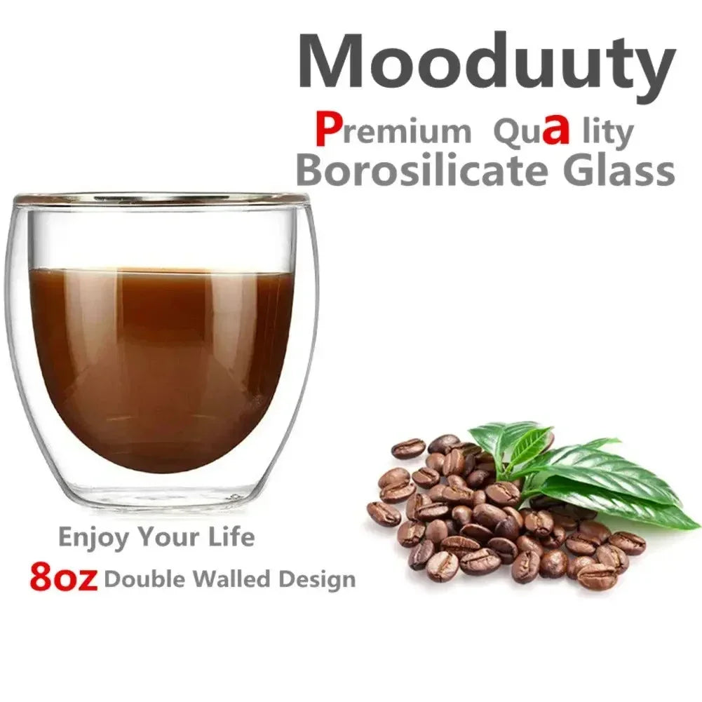 Lot De 6 Tasses En Verre À Double Paroi 80 Ml