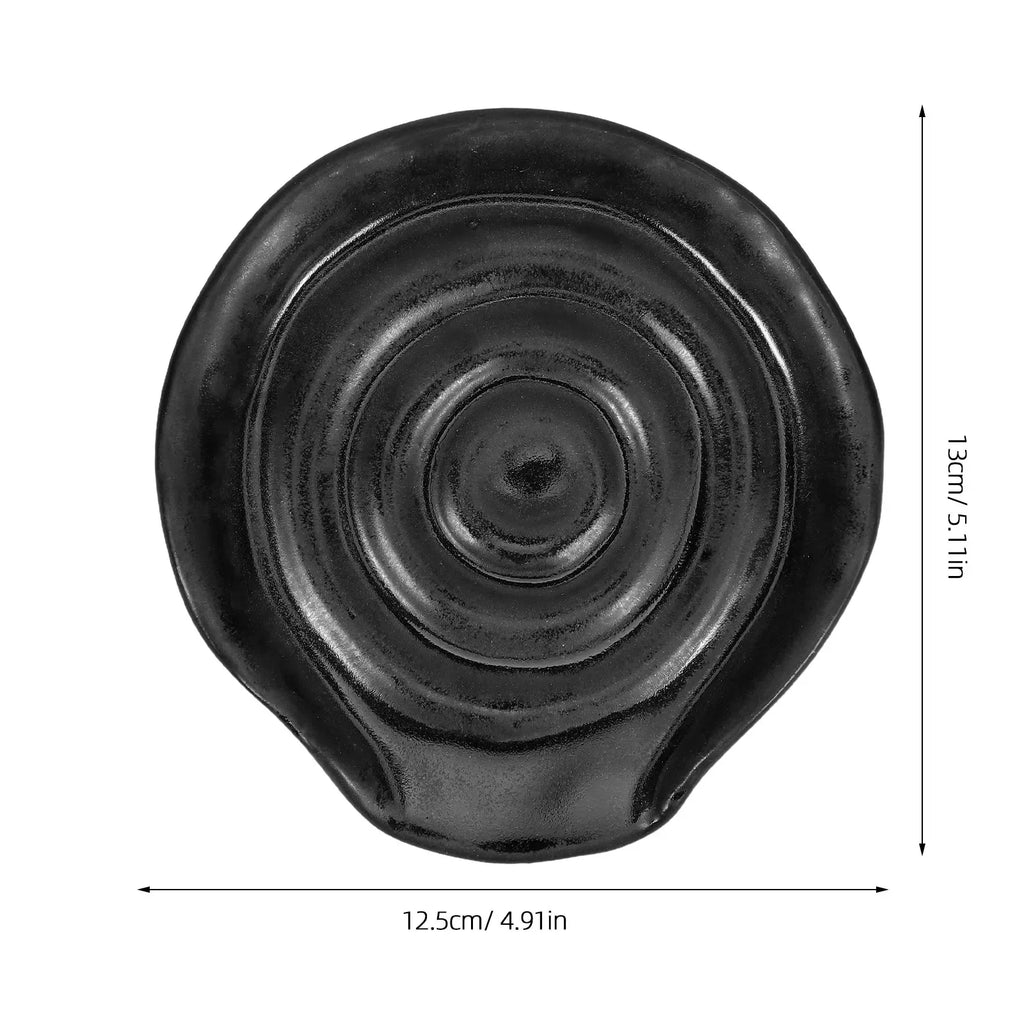 Mini Repose-Cuillère en Céramique Noire