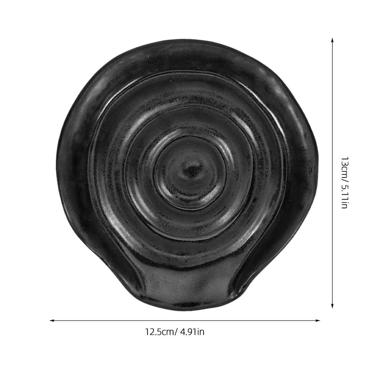 Mini Repose-Cuillère en Céramique Noire