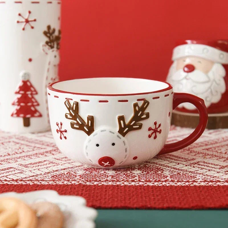 Mug En Céramique De Noël Avec Renne