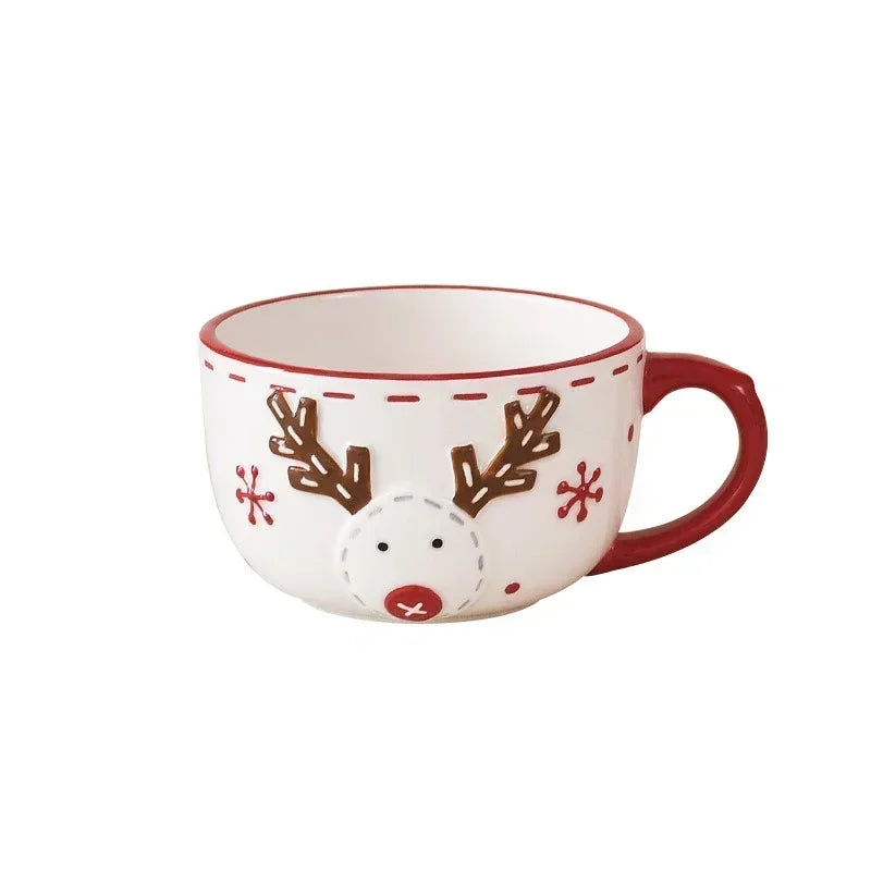 Mug En Céramique De Noël Avec Renne