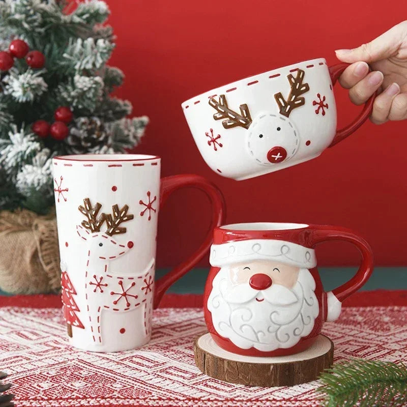 Mug En Céramique De Noël Avec Renne