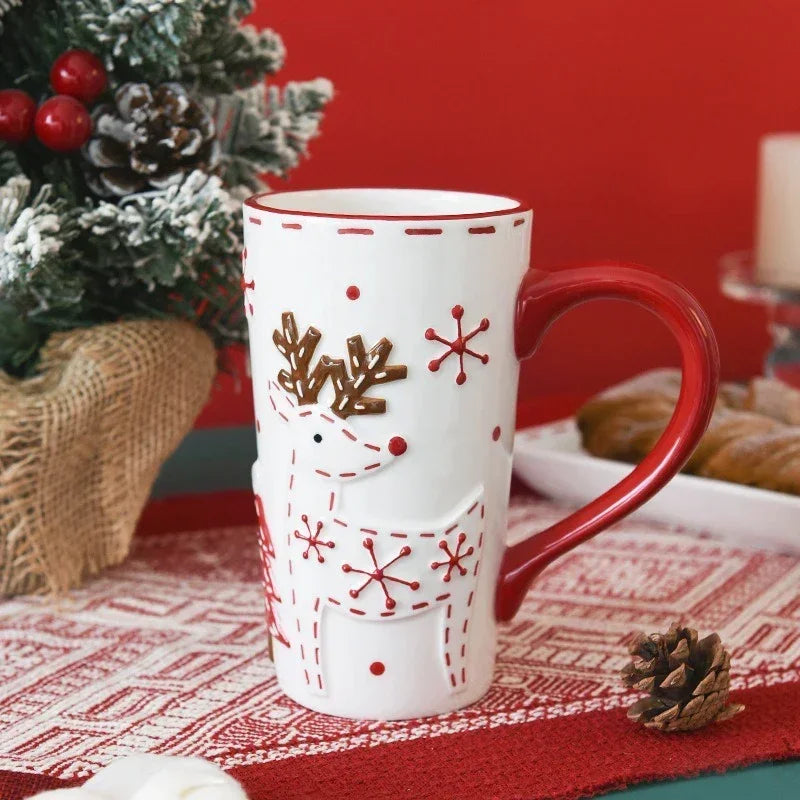 Mug En Céramique De Noël Avec Renne