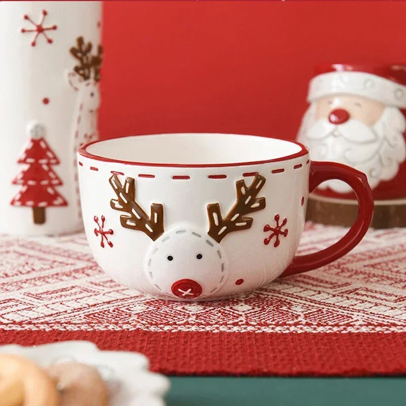 Mug En Céramique De Noël Avec Renne