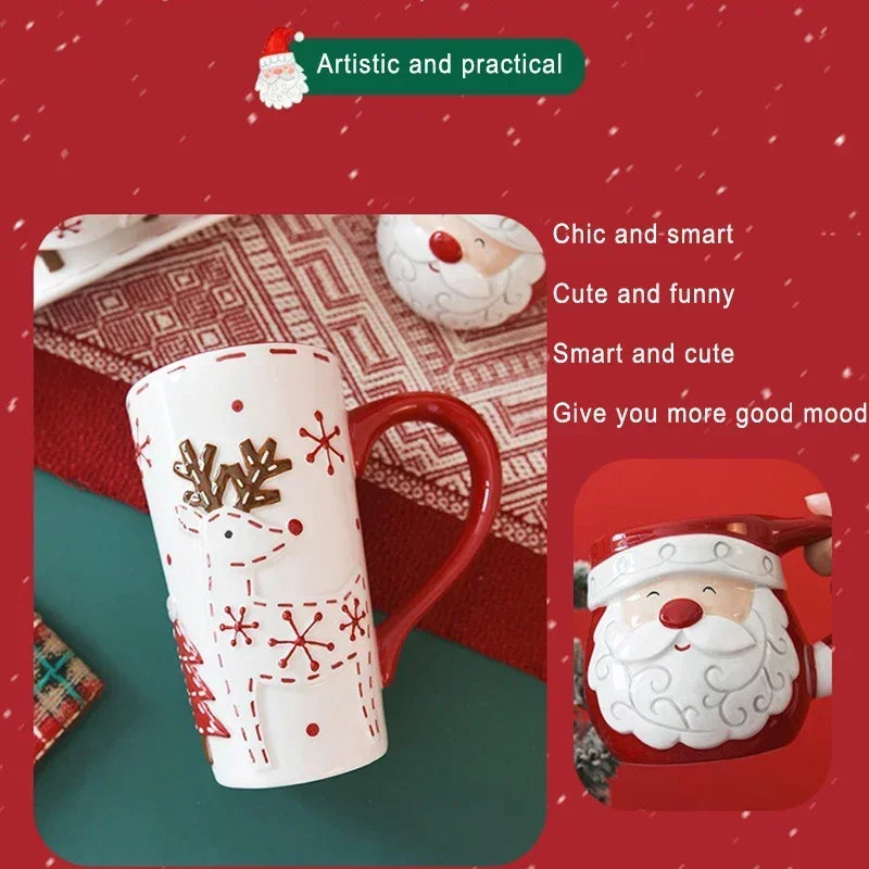 Mug En Céramique De Noël Avec Renne