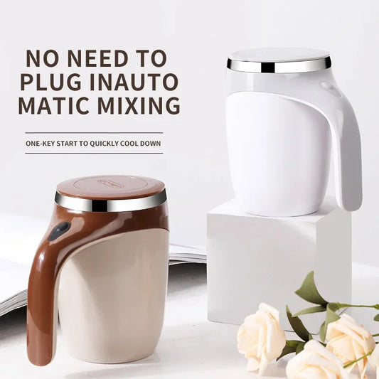 Mug Inox à Agitation Magnétique Rechargeable Portable