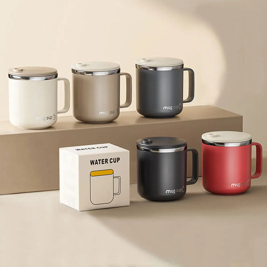 Mug Isotherme 400 Ml Acier Inox Double Paroi Avec Couvercle