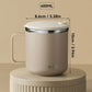 Mug Isotherme 400 Ml Acier Inox Double Paroi Avec Couvercle