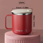 Mug Isotherme 400 Ml Acier Inox Double Paroi Avec Couvercle