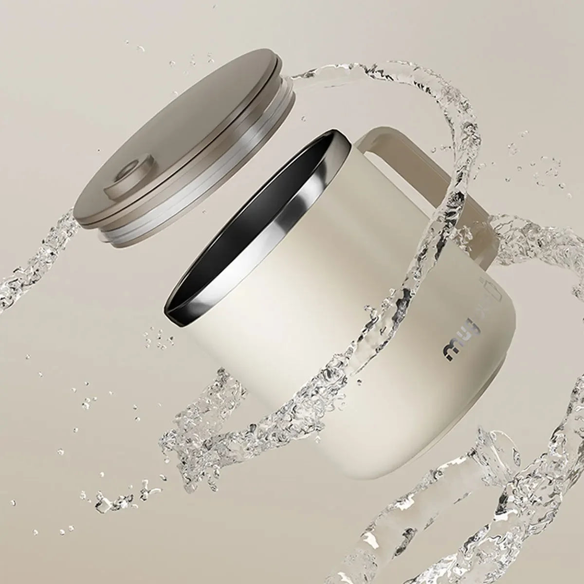 Mug Isotherme 400 Ml Acier Inox Double Paroi Avec Couvercle