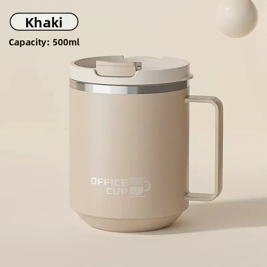 Mug Isotherme Anti-Fuite en Acier Inoxydable 304 à Double Paroi Avec Poignée