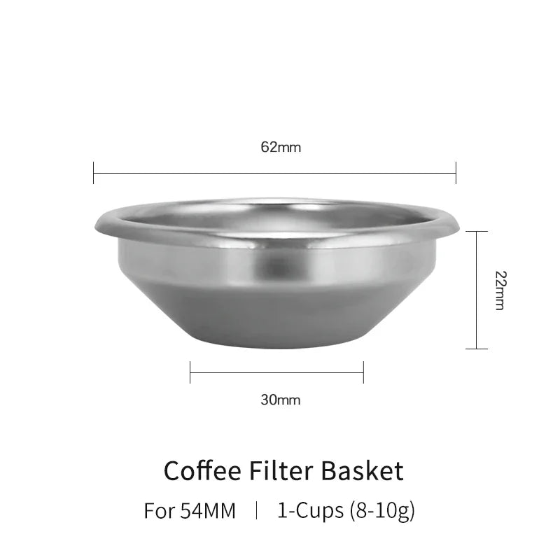 Panier Filtre Café Acier Inox pour Porte-Filtre sans Fond 51/54/58 mm