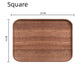 Plateau à Café en Bois Noyer Ovale et Rectangulaire
