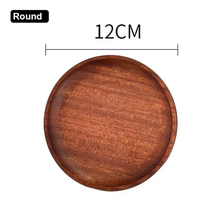 Plateau à Café en Bois Noyer Ovale et Rectangulaire