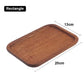 Plateau à Café en Bois Noyer Ovale et Rectangulaire