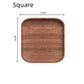 Plateau à Café en Bois Noyer Ovale et Rectangulaire