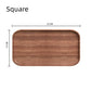 Plateau à Café en Bois Noyer Ovale et Rectangulaire