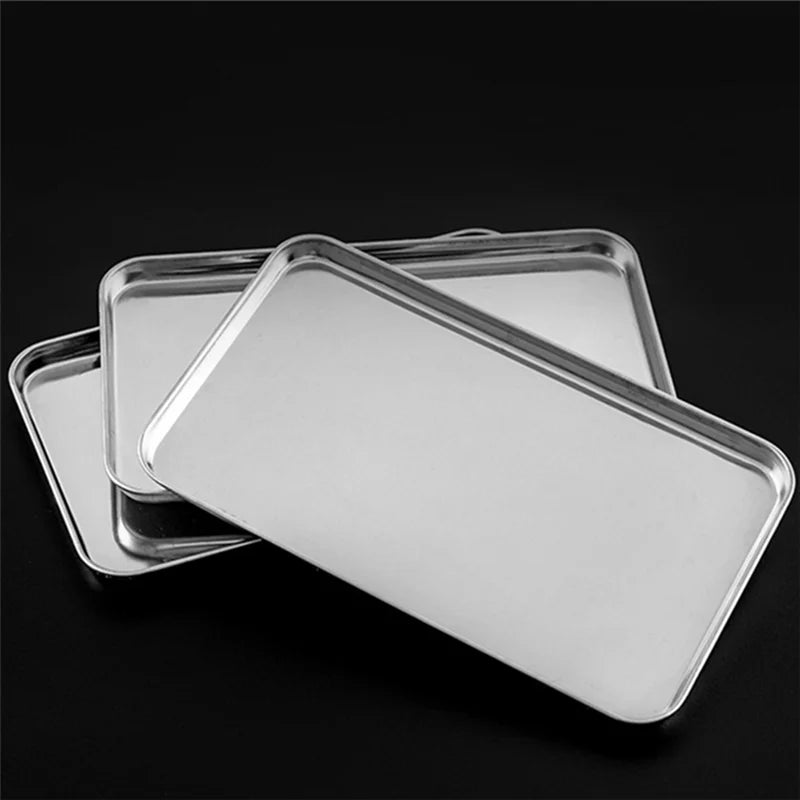 Plateau De Service Rectangulaire En Acier Inoxydable